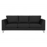 Sofá 3 cuerpos Yoco pata negra - Negro