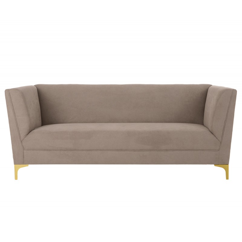 Sofá 3 cuerpos Navarra pata dorada - Taupe