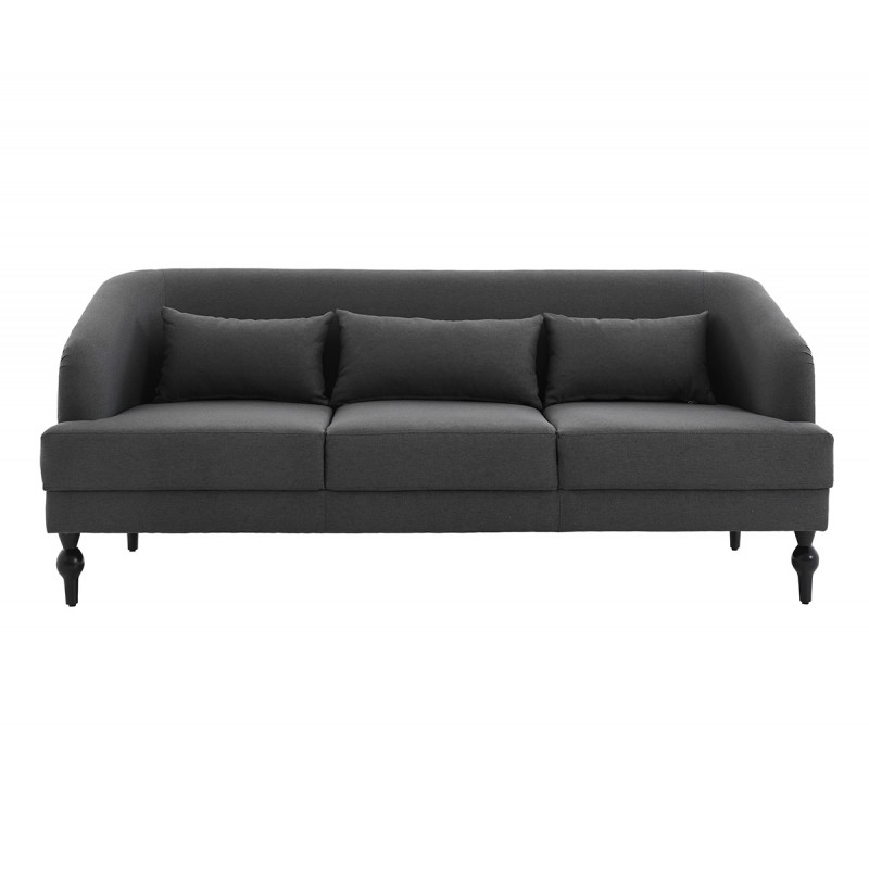 Sofá 3 cuerpos Tafala - Gris grafito