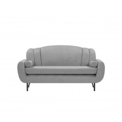 Sofá 2 cuerpos Basurto pata negra - Gris claro