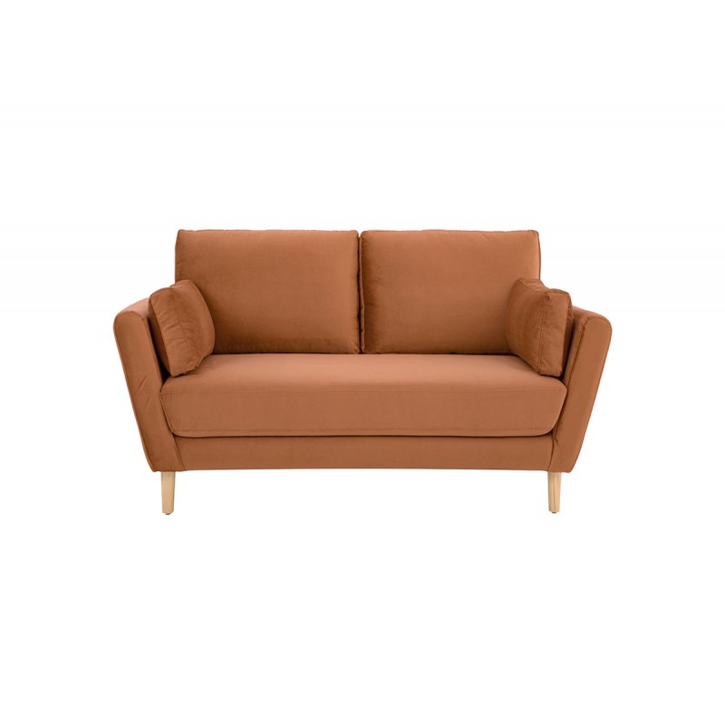 Sofá 2 cuerpos Levanto pata encino - Terracota