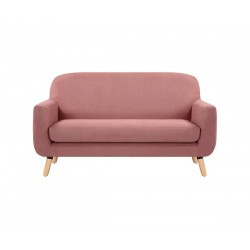 Sofá Jitotol 2 cuerpos pata encino - Amarillo