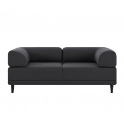 Sofá 2 cuerpos Santa Cecilia - Negro