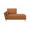 Chaise lounge brazo izquierdo Levanto pata encino - Terracota