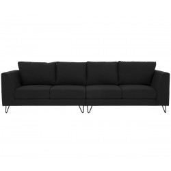 Sofá 4 cuerpos Yoco pata negra - Negro