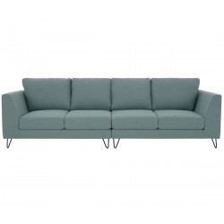 Sofá 4 cuerpos Yoco pata negra - Negro