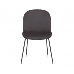 Silla Apatli pata negra - Gris oscuro