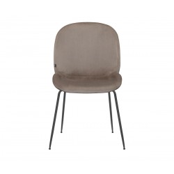 Silla Apatli pata negra - Gris oscuro