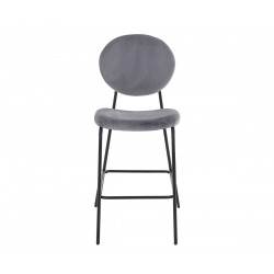 Banco alto Pisa 65 cm pata negra - Gris