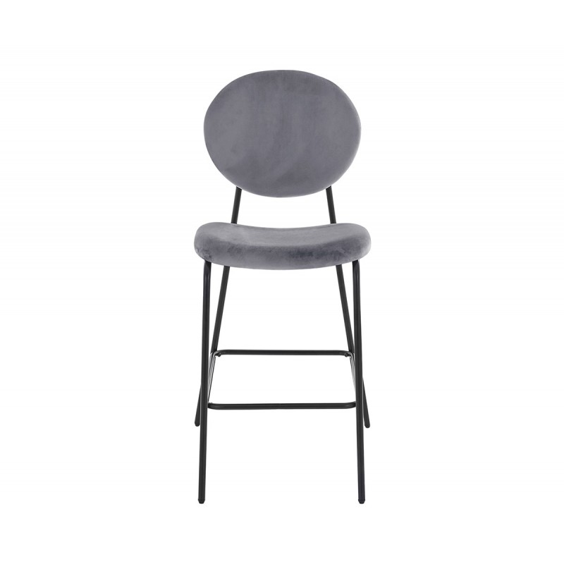 Banco alto Pisa 65 cm pata negra - Gris