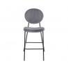 Banco alto Pisa 65 cm pata negra - Gris