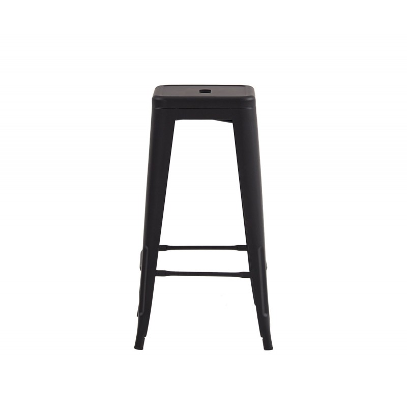 Banco alto réplica Tolix 77 cm - Negro