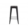 Banco alto réplica Tolix 77 cm - Negro